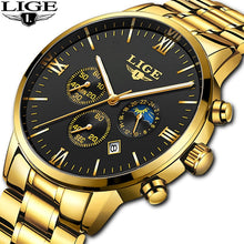 Load image into Gallery viewer, LIGE Men Watch Chronograph Sport Mens Watches