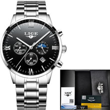 Load image into Gallery viewer, LIGE Men Watch Chronograph Sport Mens Watches