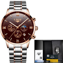 Load image into Gallery viewer, LIGE Men Watch Chronograph Sport Mens Watches